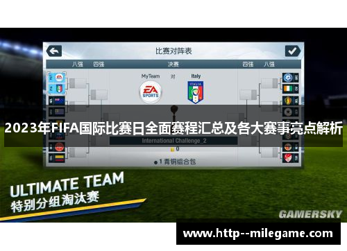 2023年FIFA国际比赛日全面赛程汇总及各大赛事亮点解析