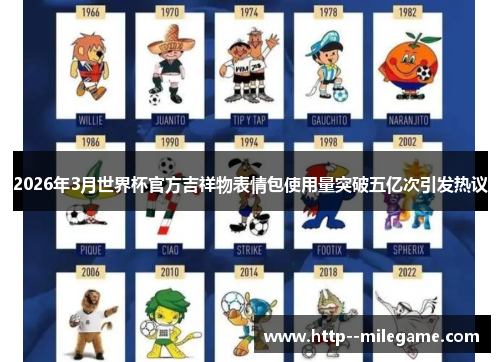 2026年3月世界杯官方吉祥物表情包使用量突破五亿次引发热议 2026年3月世界杯官方吉祥物表情包使用量突破五亿次引发热议